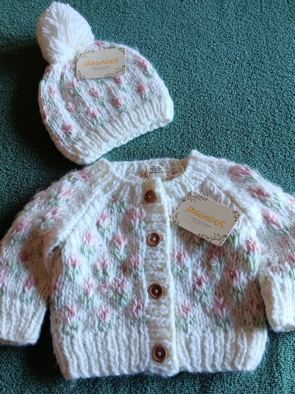 Knit sweater and matching hat